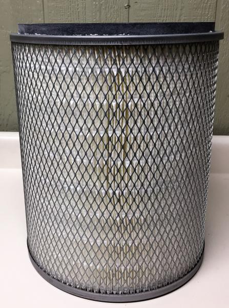 Replacement filter Conair #29901711
12 1/16" OD x 7 11/16" id 14 7/16" Length
1/2" diameter hole one end, open end with 3/8" thick gasket on open end. 

Call us for a quote!